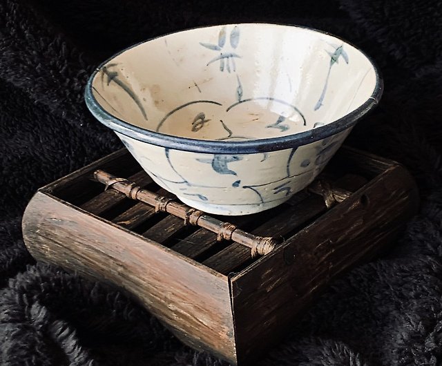 清代 青花 民窯 茶碗 - 陶芸