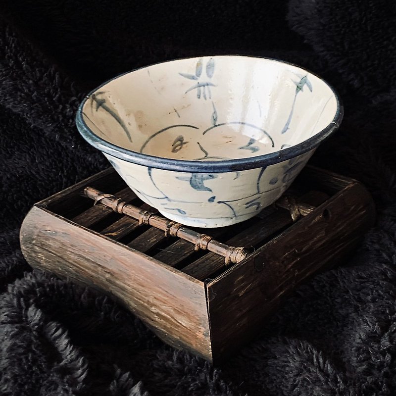 中国清朝の民俗窯の青と白のボウル│シンプルでシンプルな白地の青と白の磁器の静かな年 - 茶碗・ボウル - 磁器 ブルー
