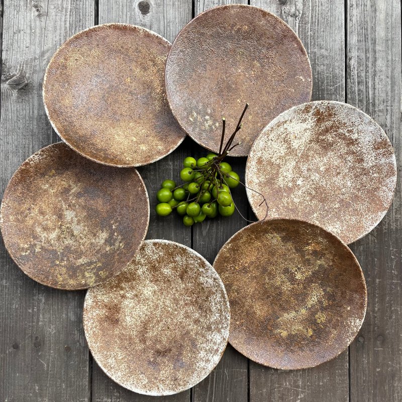 15cm ash glaze dish - Plates & Trays - Pottery Brown