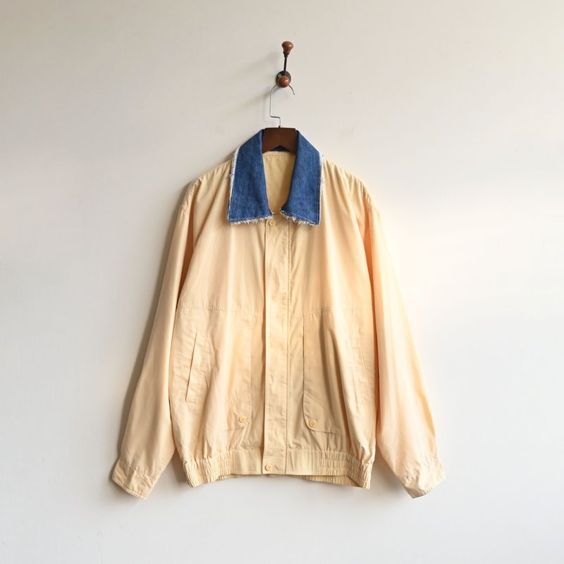 [Egg Plant Vintage] Starlight Dusk Vintage Blossom Jacket - Women's Casual & Functional Jackets - Other Man-Made Fibers Yellow