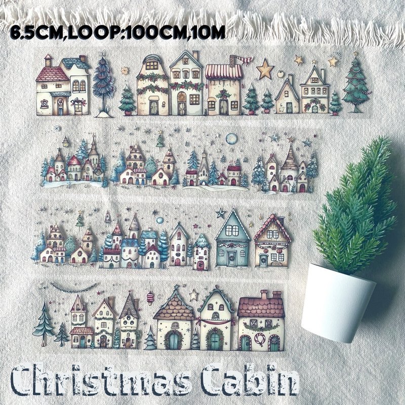 耶誕小屋 Christmas Cabin 亮面PET膠帶 耶誕限定 - 紙膠帶/和紙/PET - 塑膠 