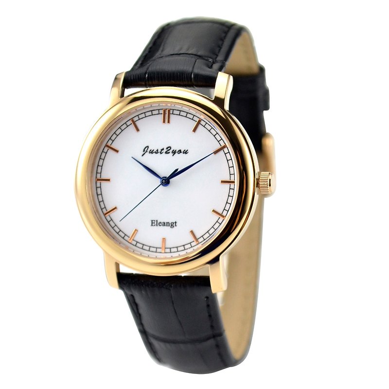 簡潔優雅手錶 玫瑰金 中性 全球免運 - 男裝錶/中性錶 - 不鏽鋼 卡其色