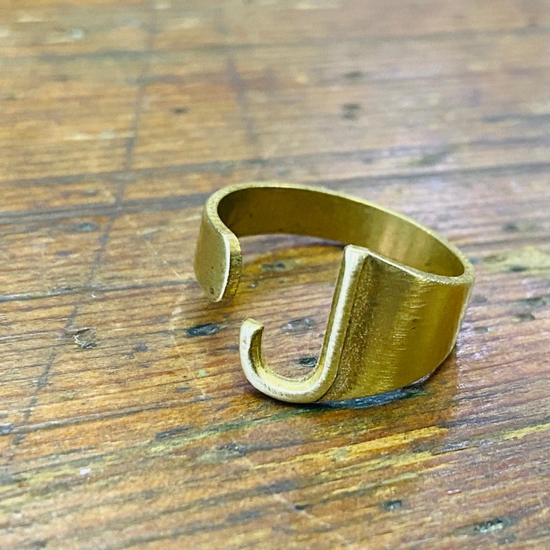 黃銅 英文 字母 1組3支 戒指 可客製名字 簡易包裝 S609 - 戒指 - 銅/黃銅 金色