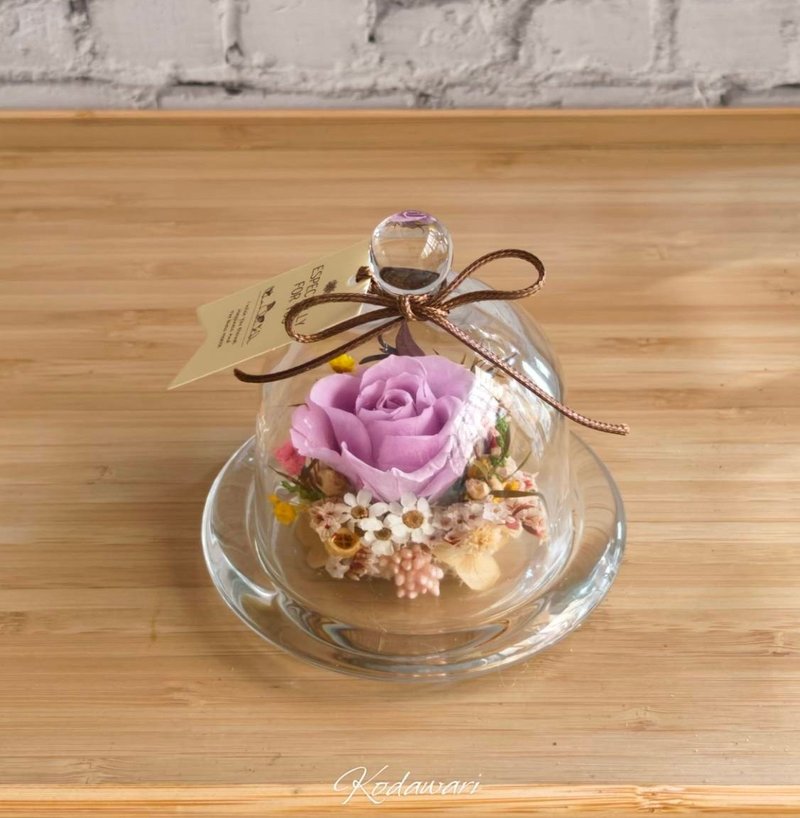 プリザーブドローズ プリザーブドフラワーガラスドーム お祝い花ギフト 誕生日・クリスマスプレゼント・交換ギフト - ドライフラワー・ブーケ - 寄せ植え・花 