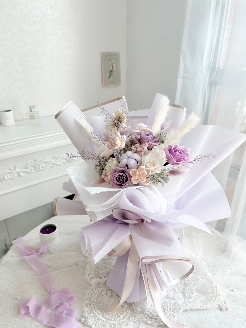 【Gardenia flower art】custom-made bouquet/eternal life bouquet/marriage proposal bouquet/confession bouquet/graduation gift - Dried Flowers & Bouquets - Plants & Flowers Pink