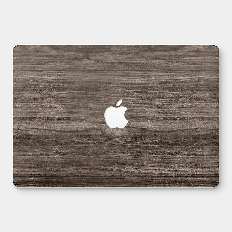 Dark wood grain MacBook ultra-thin scratch-resistant protective case PS012 - Tablet & Laptop Cases - Plastic Brown