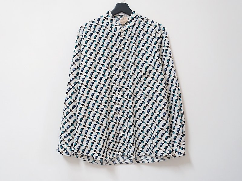 Awhile for a while | Vintage long sleeve shirt no.24 - Women's Shirts - Polyester Multicolor