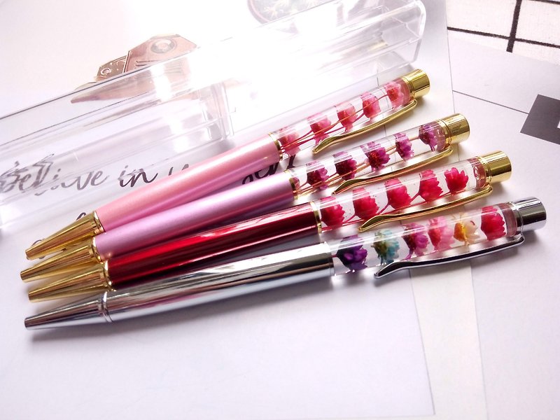 Pressed flowers Ballpoint pen, Best for gift - ปากกา - วัสดุอื่นๆ หลากหลายสี