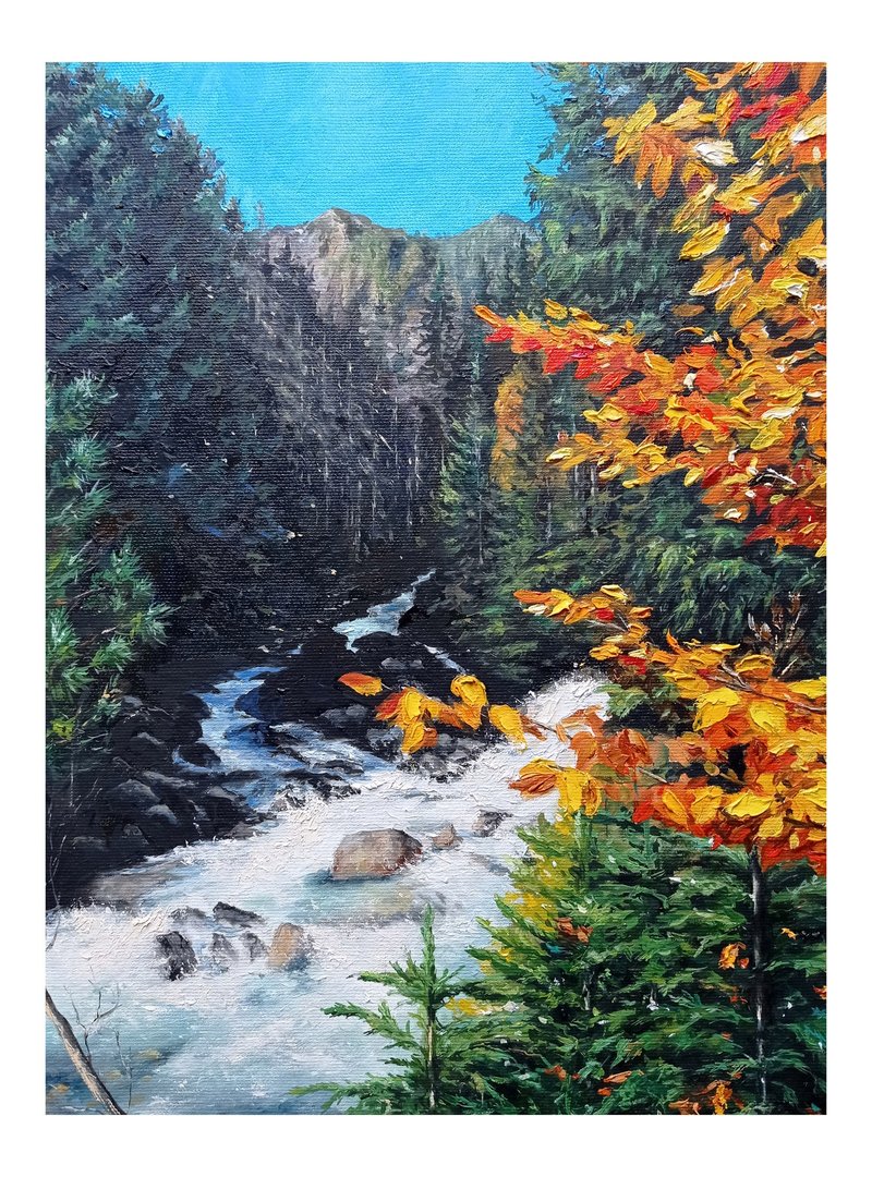 山水畫 山原畫 湖手繪藝術 原畫 山水畫 自然畫 - 海報/掛畫/掛布 - 其他材質 多色