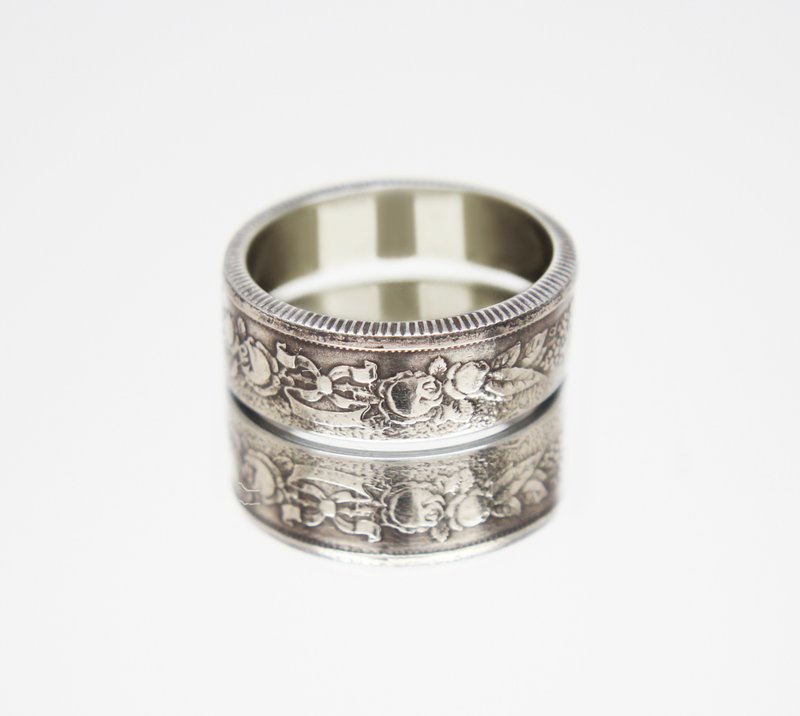 保加利亞硬幣戒指 5 列瓦 1943 年男士硬幣戒指 女士硬幣戒指 - 戒指 - 其他金屬 