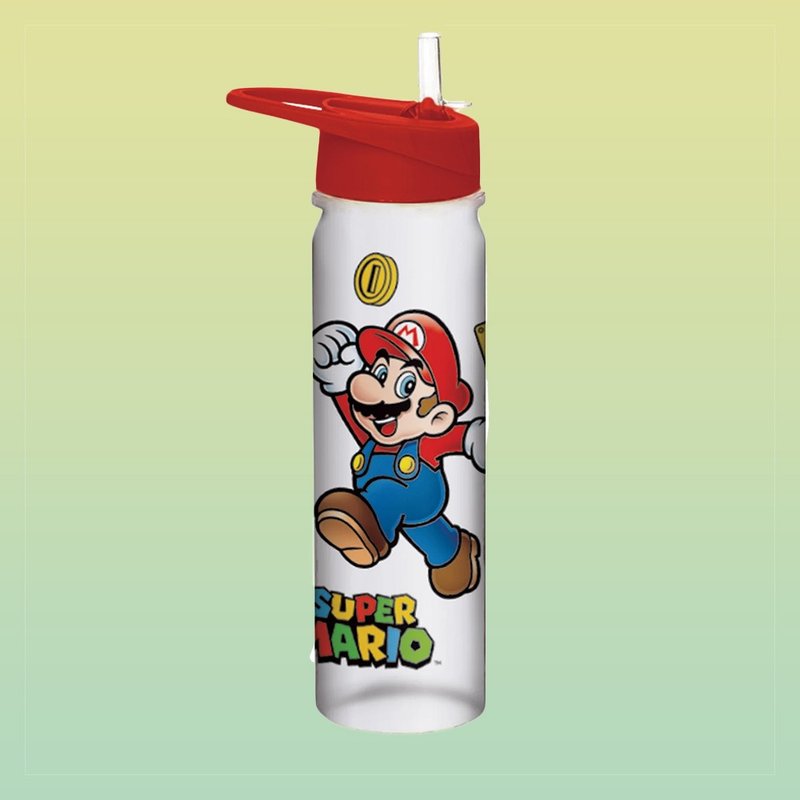 Nintendo Super Mario JUMP Sports Straw Portable Bottle-700ml - กระติกน้ำ - พลาสติก 