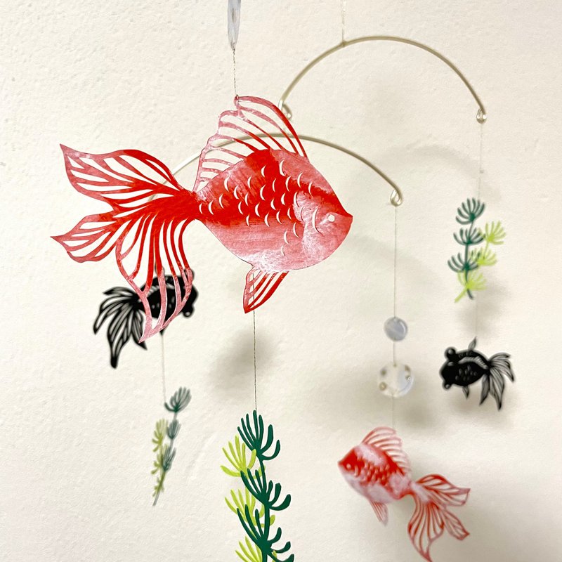 Mobile of goldfish and aquatic plants - อื่นๆ - กระดาษ สีแดง