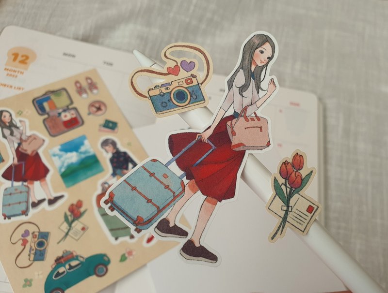 travel story - 貼紙 - 紙 