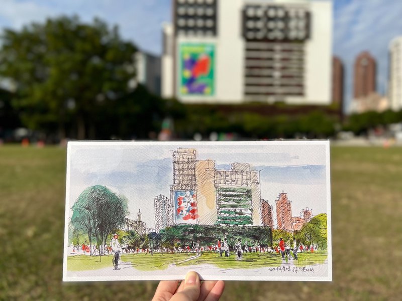 風景藝術微噴-台中草悟道系列 遠眺市民廣場 - 其他 - 紙 多色