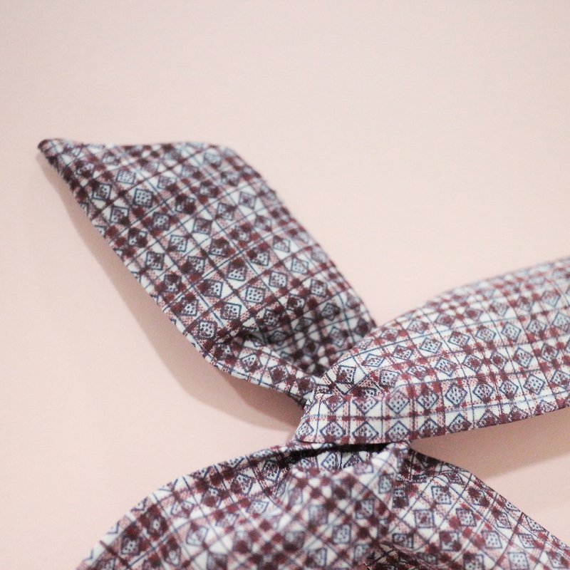 JOJA│ no time to play Wen Qing take the name: Japanese cloth handmade aluminum ribbon - เครื่องประดับผม - ผ้าฝ้าย/ผ้าลินิน สีแดง