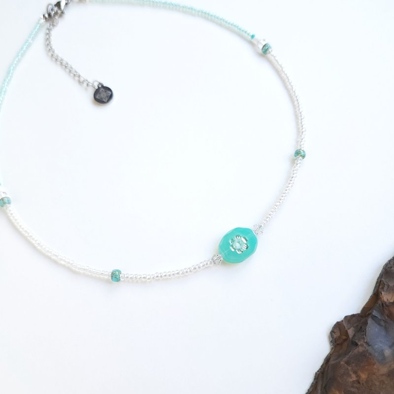 ・琉光青影・原創設計捷克珠項鍊 - 項鍊 - 玻璃 