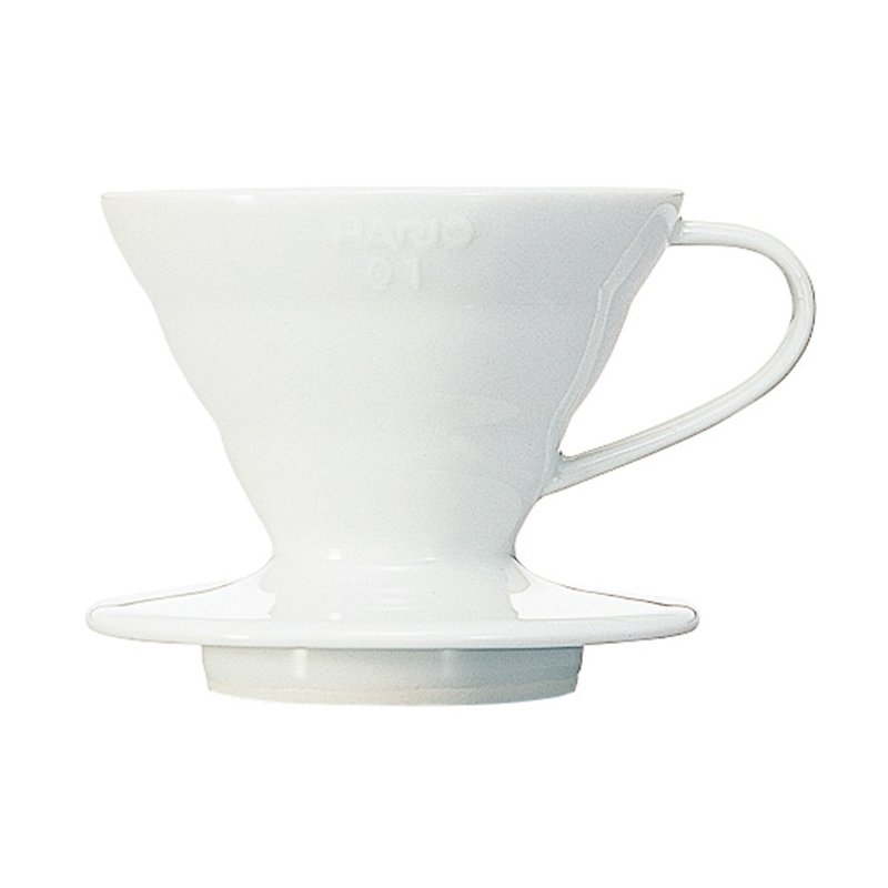 HARIO V60白色01磁石濾杯1~2杯/VDC-01W - 咖啡壺/咖啡周邊 - 瓷 白色