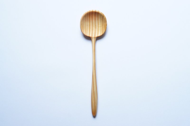 Wooden Soup Spoon, Japanese cypress - ช้อนส้อม - ไม้ สีนำ้ตาล