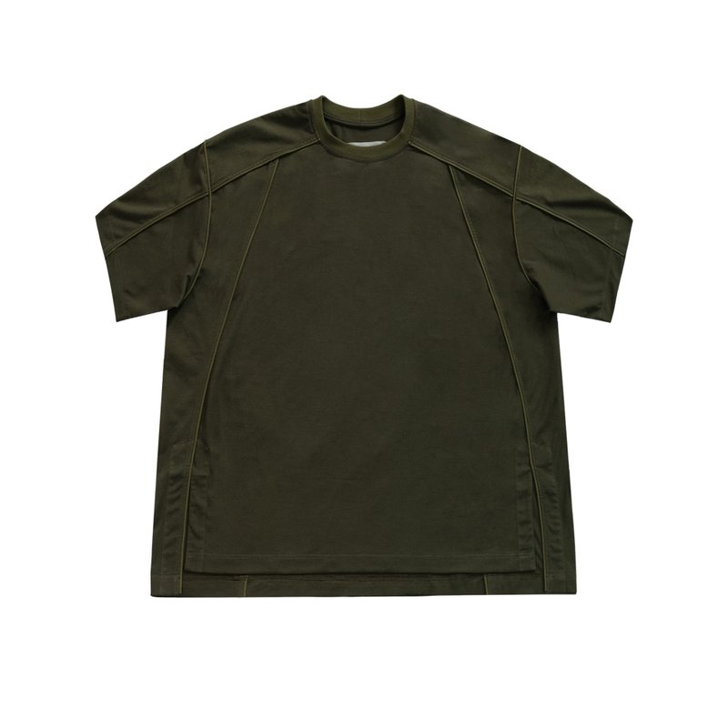 FUSIO FUSIO - 23SS Short sleeve T-shirts- Dark Green - Men's T-Shirts & Tops - Cotton & Hemp Green