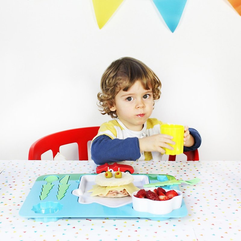 DOIY 兒童餐具系列 (太空漫遊 / 風景拼盤) - 兒童家具 - 塑膠 多色