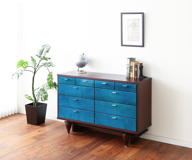 Asahikawa Furniture Create Furniture Joppen Chest - ตู้เสื้อผ้า - ไม้ สีน้ำเงิน