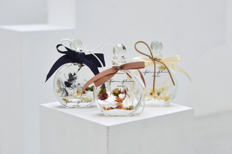 Dried Flower Immortal Floating Vase - Dried Flowers & Bouquets - Glass Multicolor