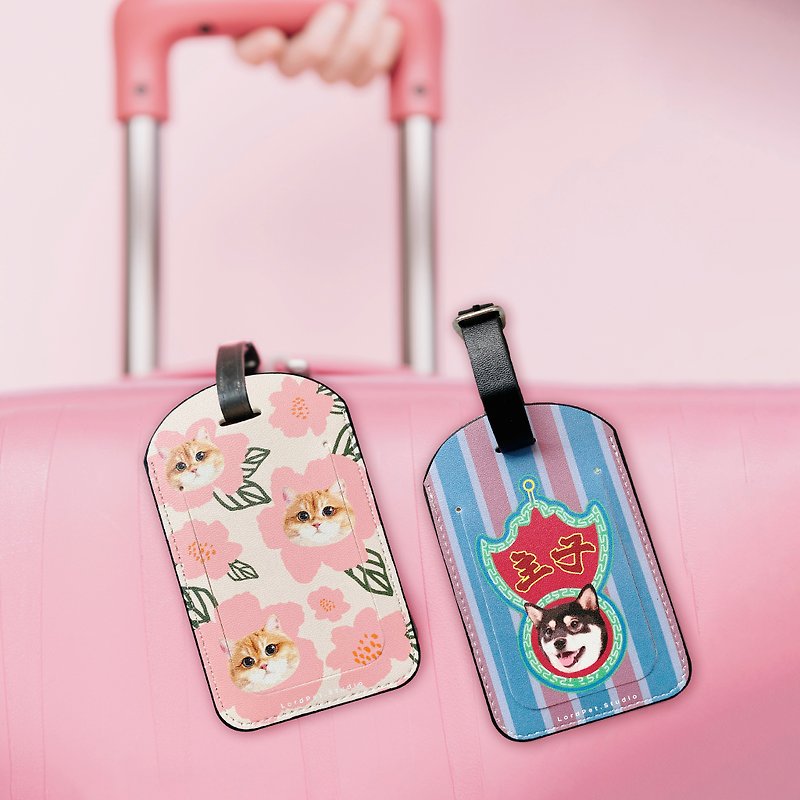 Customized pet luggage tags - Luggage Tags - Faux Leather Multicolor