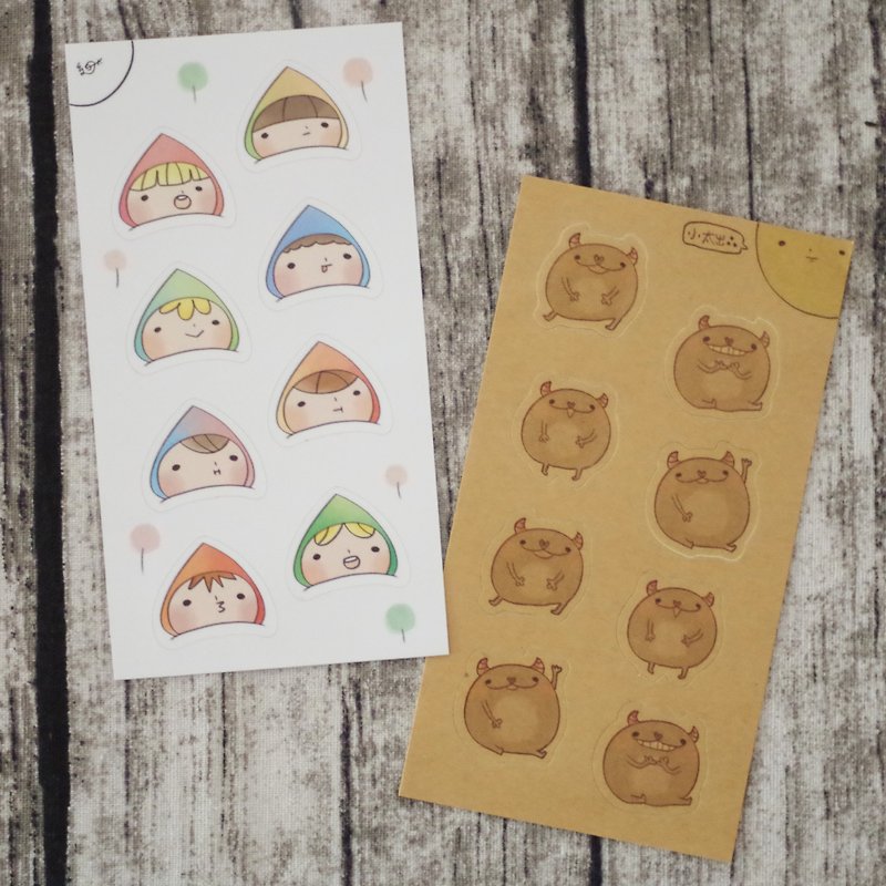 Xuantai Universe│Eight small stickers (two styles) - สติกเกอร์ - กระดาษ 