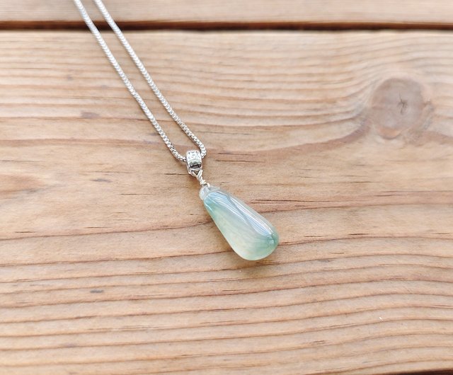 秦翠】天然翡翠ハイアイスグラスフローティングフラワーメロンシルバー