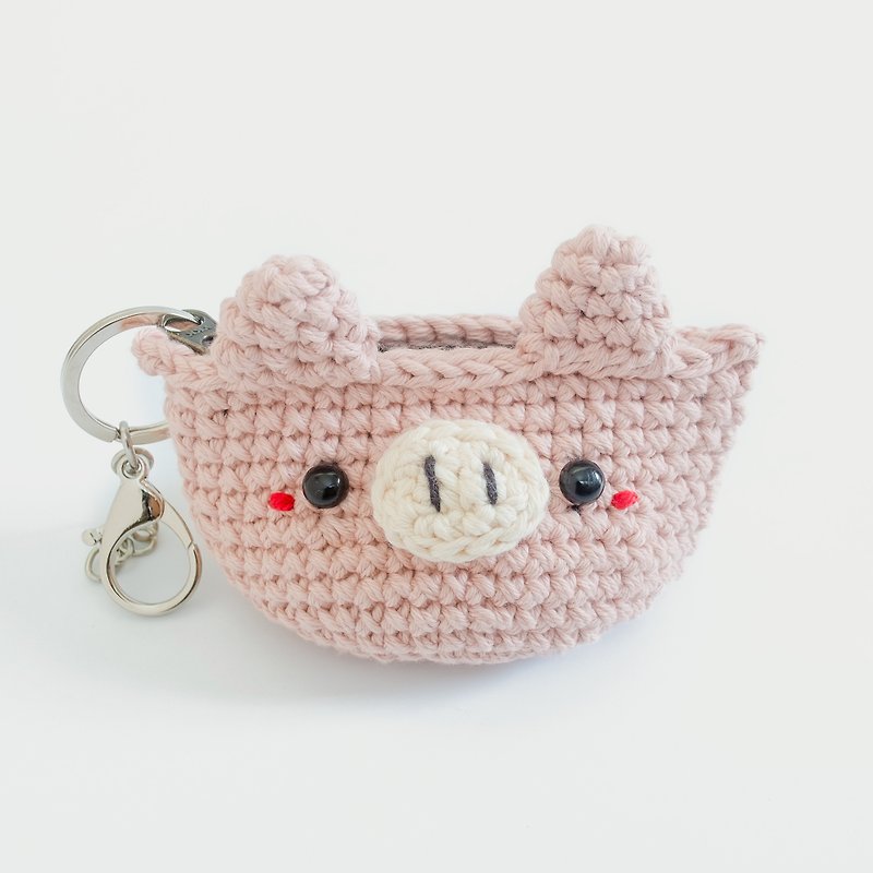 Crochet Coin Purse | The PIG | Coin Pouch, Crochet, Cutebag - 散紙包 - 棉．麻 粉紅色