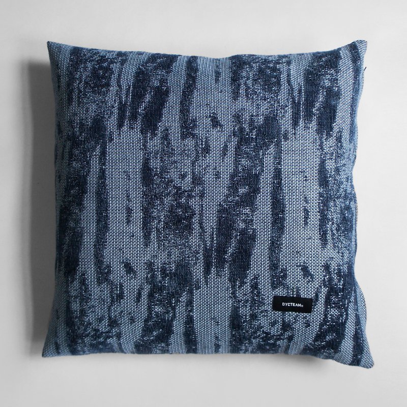 DYCTEAM-Brush Pattern Jacquard Pillow (Big) - Pillows & Cushions - Cotton & Hemp Blue