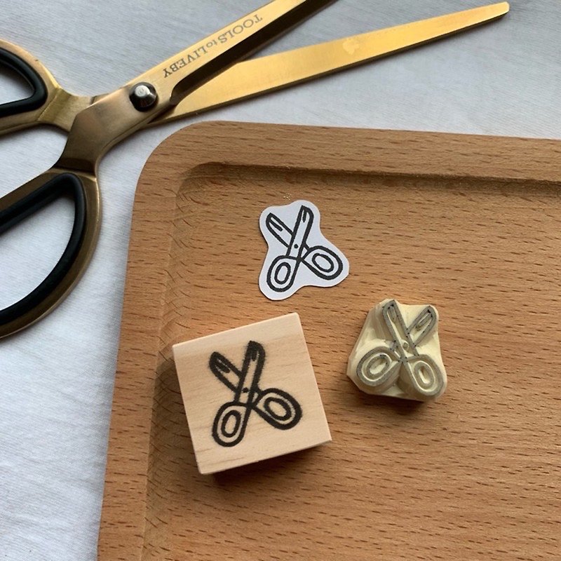 Scissor seal - Stamps & Stamp Pads - Wood 