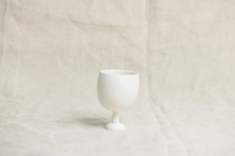 蛋白霜 - 高腳杯 - 酒杯/酒器 - 陶 白色