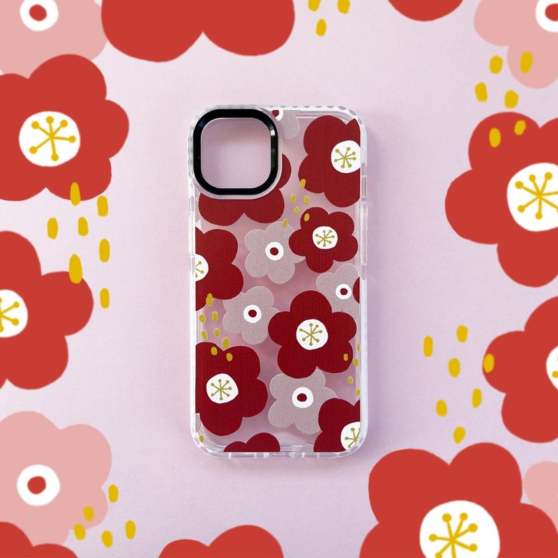 iPhone Clear Case // Ume blossoms - เคส/ซองมือถือ - พลาสติก สีแดง