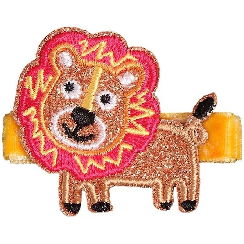 Little Lion Hairpin Full Covered Fabric Handmade Hair Accessories Lion - Hair Accessories - Polyester Red