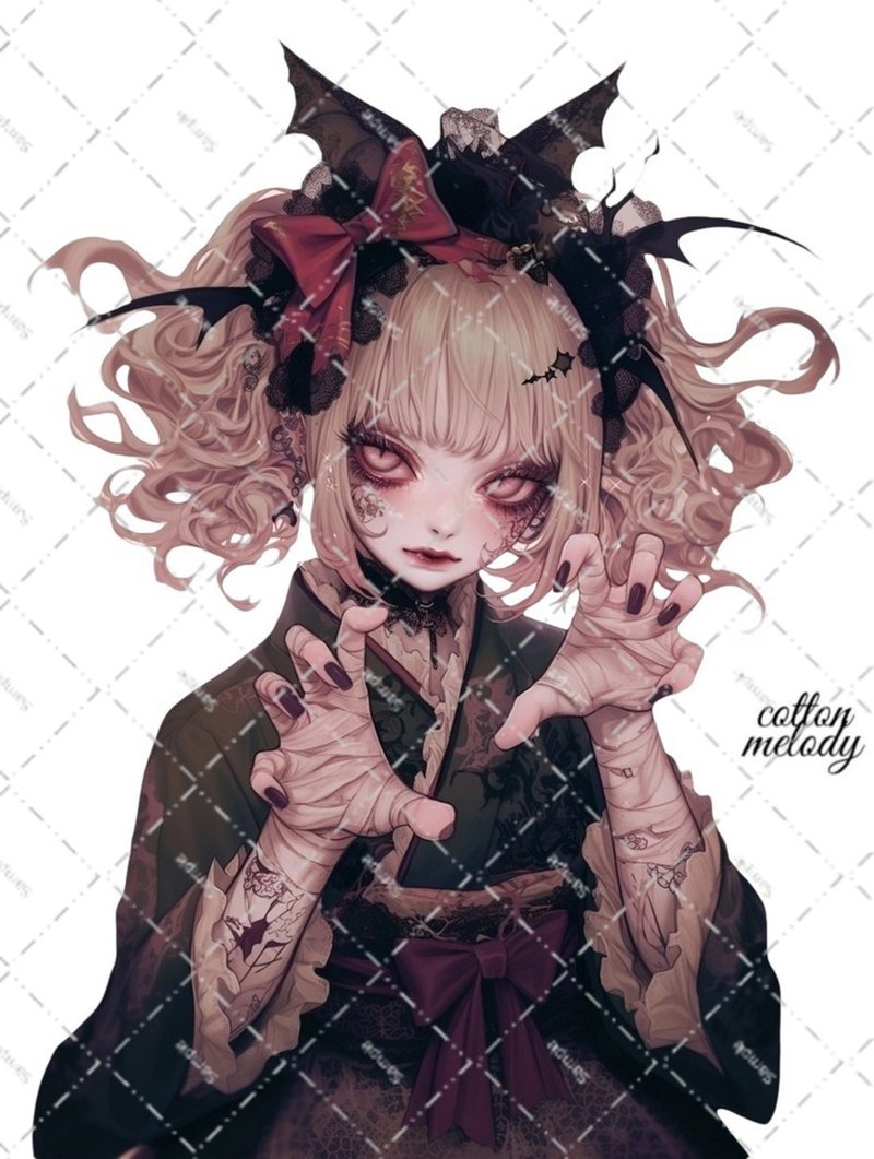 original sticker no.7009 人物ステッカー オリジナルステッカー 人物ステッカー 女の子ステッカー オリジナル人物ステッカー - 貼紙 - 紙 
