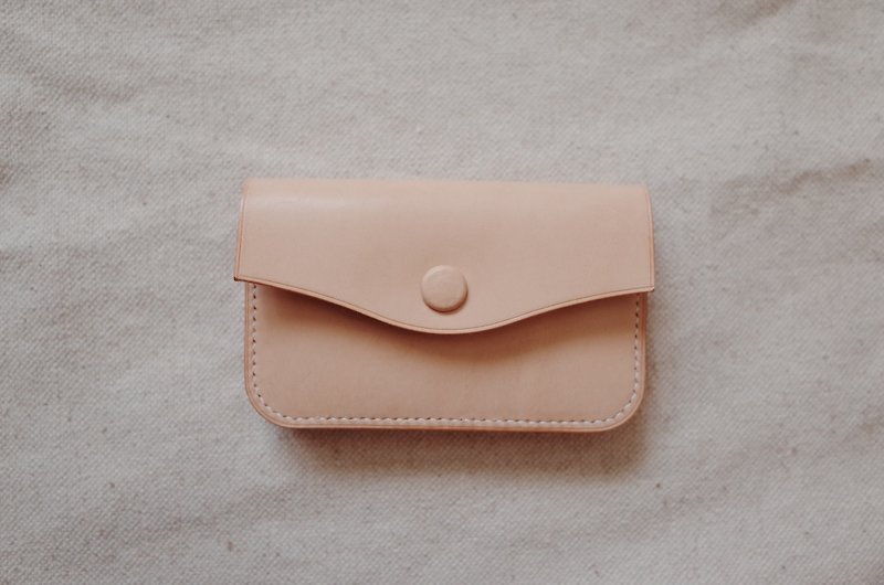 Boxlike Card Case - Other - Genuine Leather Khaki