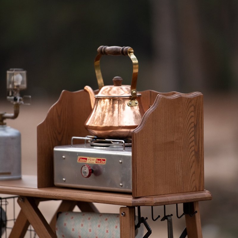 【HOTR】遮 戶外爐具加厚實木擋風板/折疊磁吸式防風罩 - 野餐墊/露營用品 - 木頭 咖啡色