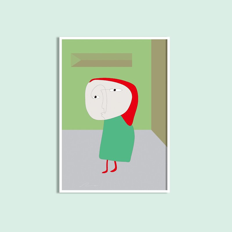 紅孩兒-原創插畫裝飾畫/不含框 - 海報/掛畫/掛布 - 紙 綠色