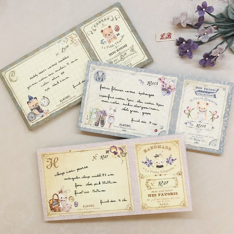 Handmade craft note pad【Merci - A Little Tag -】 - Sticky Notes & Notepads - Paper Multicolor