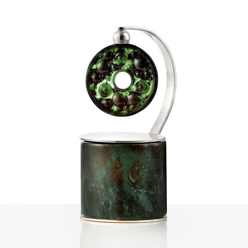 相遇【時來運轉】墨玉珠寶盒 (925 Silver) - 項鍊 - 寶石 綠色