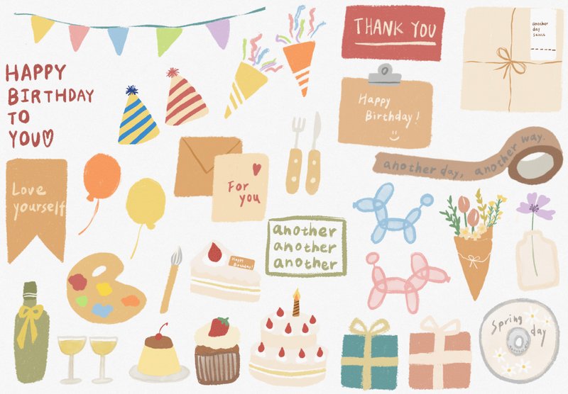 another celebration celebration sticker set - Stickers - Paper 