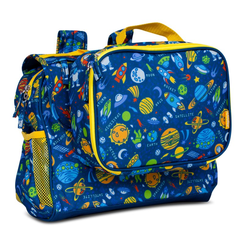 American Bixbee Fantasy Space Kid's Backpack Portable Cooler Bag Set - กระเป๋าเป้สะพายหลัง - เส้นใยสังเคราะห์ สีน้ำเงิน