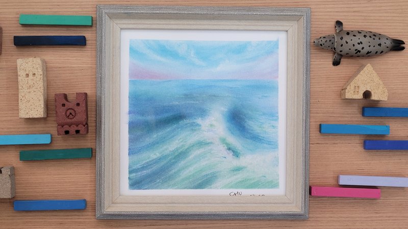 【海。四色 海浪與浪花】 - 海報/掛畫/掛布 - 紙 