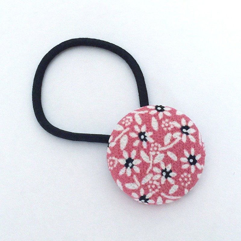 Hair elastic with Japanese Traditional Pattern, Kimono (Small) - Hair Accessories - Silk Pink