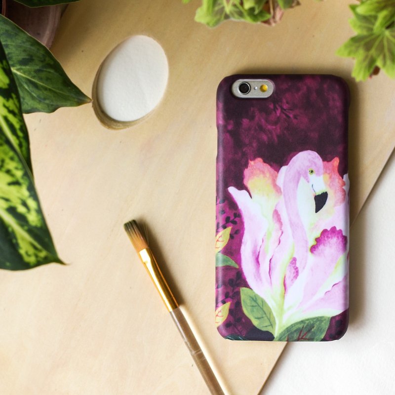 Pink Flamingos. Matte Case (iPhone, HTC, Samsung, Sony) - Phone Cases - Plastic Purple