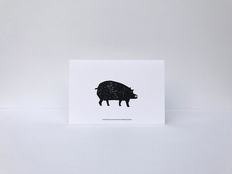 | Pig | Forest Canvas Card - การ์ด/โปสการ์ด - กระดาษ ขาว