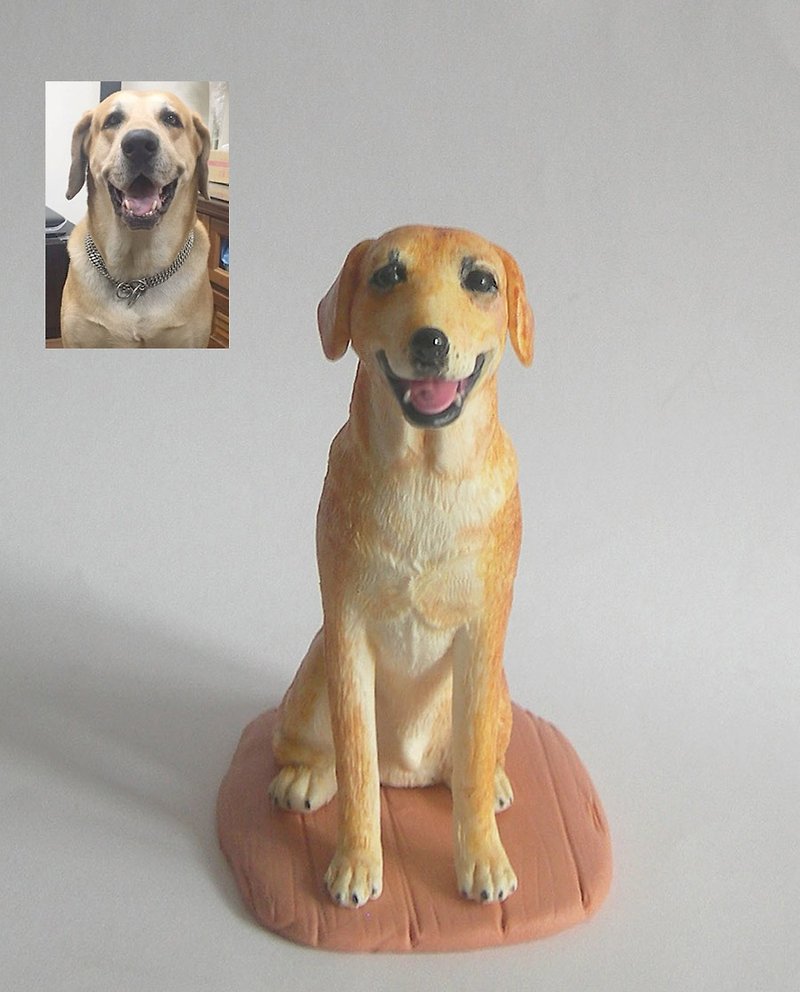 カスタマイズ - 懐かしい大きなブラウンの犬の笑顔 - その他 - 粘土 