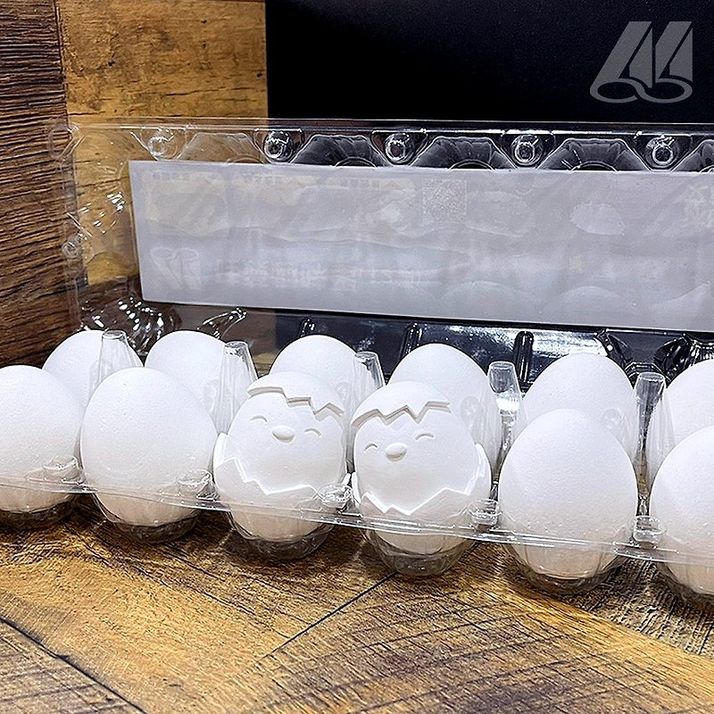 Chick Diatom Egg Box (12 Packs) Deodorizing, Moisture-proof, Moisture-proof, Mildew-proof, Bacteria-proof, Odor-removing Decoration Muyan - ของวางตกแต่ง - ปูน สีเทา