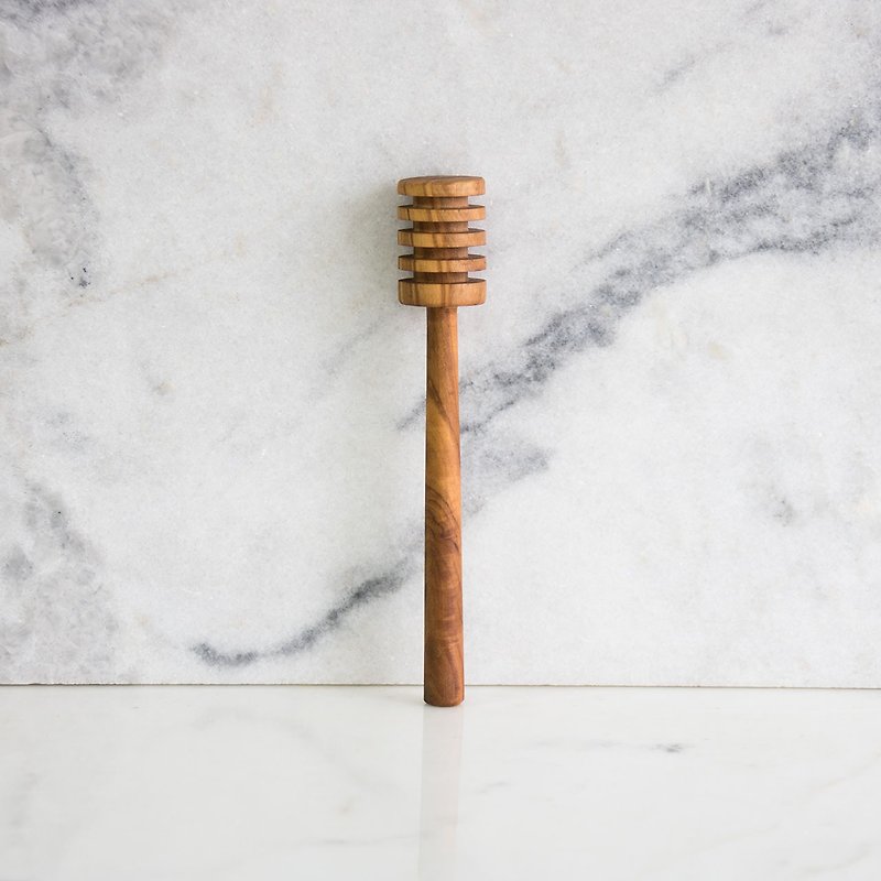Flat head type - olive wood honey stick - อื่นๆ - ไม้ สีนำ้ตาล